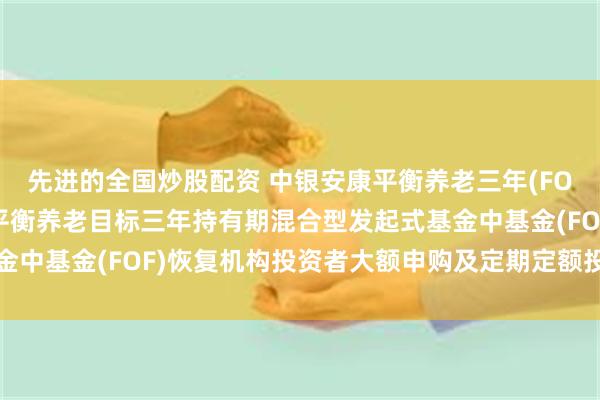 先进的全国炒股配资 中银安康平衡养老三年(FOF)A: 关于