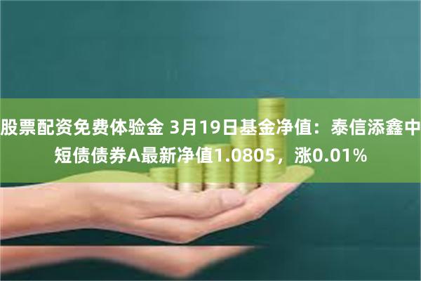 股票配资免费体验金 3月19日基金净值：泰信添鑫中短债债券A