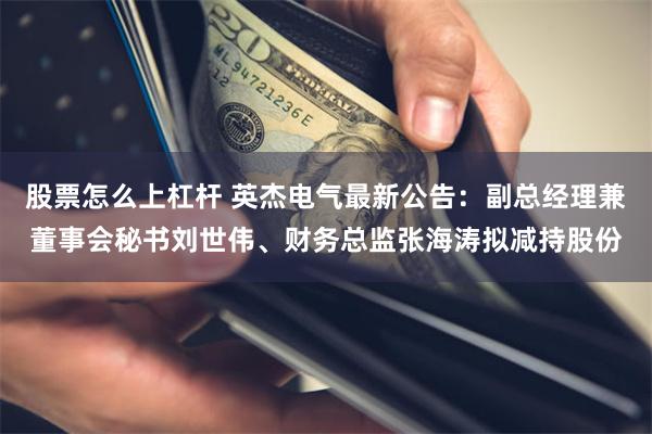 股票怎么上杠杆 英杰电气最新公告：副总经理兼董事会秘书刘世伟