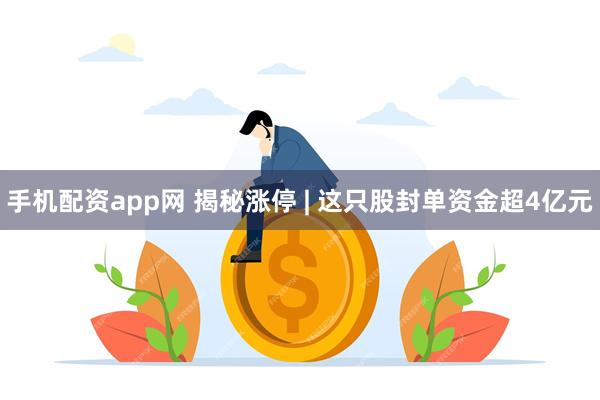 手机配资app网 揭秘涨停 | 这只股封单资金超4亿元